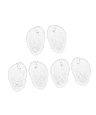 minkissy 3 Pairs Pad Gel Forefoot Cushions Painless Foot Pads Sandals Toe Protectors Sandals Forefoot Pads Heel Grip Inserts Girl Foot Pads Flip-Flops Forefoot Pads Gel Foot Pad Transparent 10x6.5cm