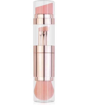 5 in 1 Makeup Brush Portable Electroplated Soft Hair Eyebrow Eyeshadow Brush for Office Lady (Electroplated Rose Gold) - Buy Online on GoSupps.com