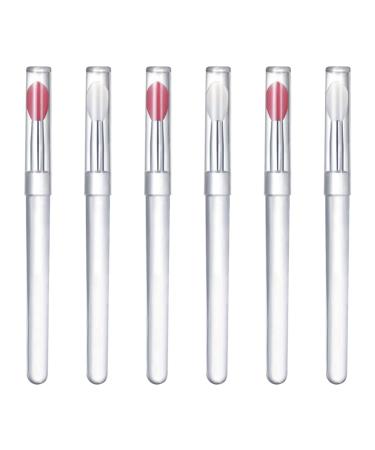 Beavorty Makeup Makeup Silicone Lip Brush 6pcs Lidded Lip Silicone Lipstick Applicator Eyeshadow Lip Cream Silicone Makeup Applicator Make Up Make Up