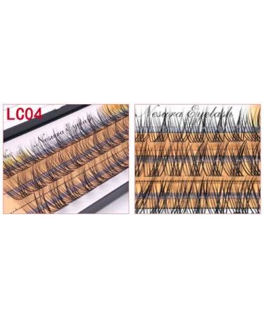 36 Cluster Lashes Natural Soft Ribbon Eyelashes Extension Fluffy Wispy False Lashes DIY Lightweight Reusable Mix Style Length (LC04 14MM)