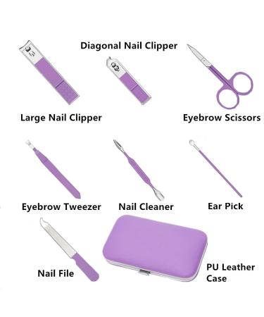 8Pcs Manicure Kit for Women with Nail Clippers and Travel Case - Perfect Gift for Girlfriend, Wife, Parents - Buy Online on GoSupps.com