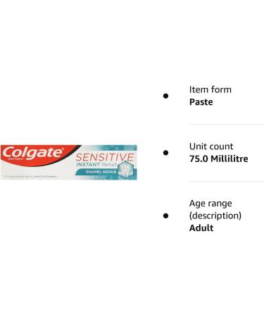 Colgate Sensitive Instant Relief Enamel Repair Toothpaste 75ml 75 ml (Pack of 1) - Buy Online on GoSupps.com