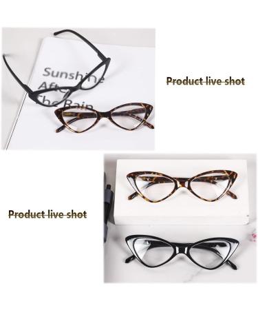 Stylish Cat Eye Reading Glasses for Women | Spring Hinge | Black Color | 3.0 Visual Aid - Buy Online on GoSupps.com