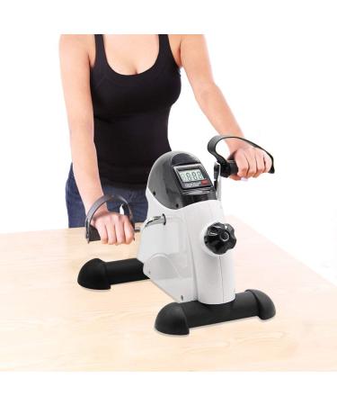 Hausse Portable Exercise Pedal Bike - Mini Peddler for Legs and Arms with LCD Display (White) - Buy Online on GoSupps.com