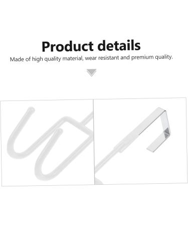 OATIPHO Door Hanger Hook 4pcs Towel Hangers Storage Hangers Metal Twin Hooks Punch- Hook Door Frame No Punching 19X9X5CM White - Buy Online on GoSupps.com