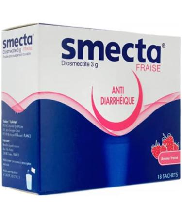 Original Smecta 3g 18 Sachets Strawberry - Natural Treatment for Acute Diarrhea from France - Buy Online on GoSupps.com