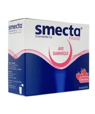 Original Smecta 3g 18 sachets Strawberry Natural Treatment of Acute Diarrhea Product of France