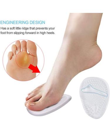 2 Pairs Metatarsal Pads for High Heels | Forefoot Cushions for All-Day Pain Relief - Transparent - Buy Online on GoSupps.com