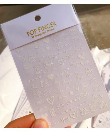 Gold Heart & Letter Nail Art Stickers | Valentine's Day Decals for Women | Nail Foil Designs - Buy Online on GoSupps.com