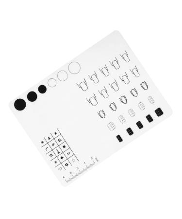 Housoutil 1pc Silicone Manicure Pad Silica Gel Tool Kit White Printing