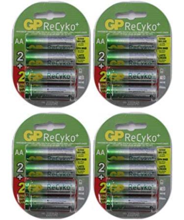 GP 16 AA NiMH Pre-Charged 1.2v 2100mAh Rechargable Batteries Recyko