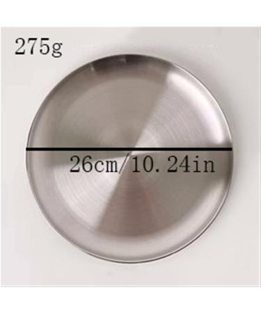 Serving Plates Stainless Steel Plate Round Restaurant Cafe Kitchen Flat Plate Metal Circular Dinner Plate Vintage Frosted Mirror Dessert Plate for Appetizer Dinner and Desserts (Size : L) Large - Buy Online on GoSupps.com