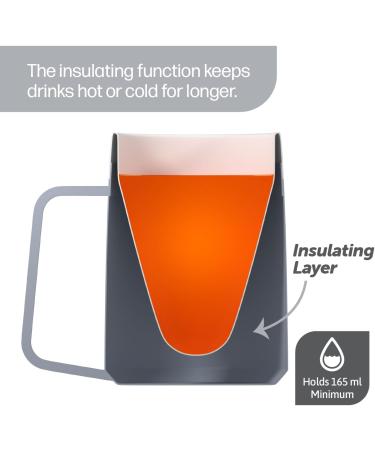 JFA Supplies 1 Handle 165ml Grey Adult Drinking Mug - Non Spill Cup - Buy Online on GoSupps.com