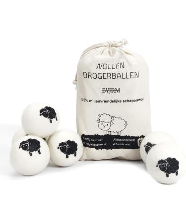 Tiardey 6pcs Tumble Dryer Balls Wool Dryer Balls for Laundry to Reduce Drying Time Reusable Natural Fabric Softener - Buy Online on GoSupps.com