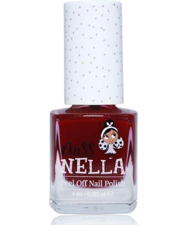 Miss Nella FAV TEACHER Safe Bordeaux Nail Polish for Kids - Non-Toxic & Odour Free Formula | Natural Water Based, Easy Peel Off for Children and Toddlers - Buy Online on GoSupps.com
