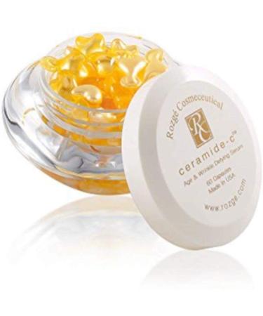 3 PACKS OF ROZGE CERAMIDE-C FACIAL WRINKLE REDUCER SERUM WITH VITAMINS C AND E - 3 X 60 Capsules of Age Defying Antioxidant - Simple and Natural Rejuvenating Repair to Reduce Deep Wrinkles