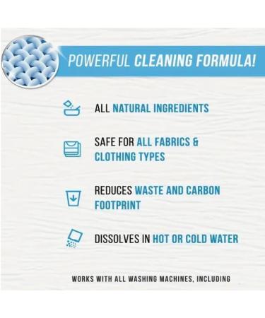 Eco-Friendly Laundry Detergent Soap Sheets - 120 Loads Easy Dissolve No Plastic Jug High Concentration - Buy Online on GoSupps.com