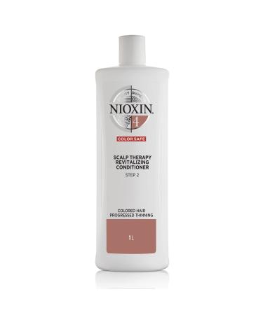 Nioxin System 4 Anti-Thinning Shampoo & Conditioner, Strengthens Hair from Breakage, For Color Treated Hair with Progressed Thinning Conditioner 33.8 Fl Oz (Pack of 1)