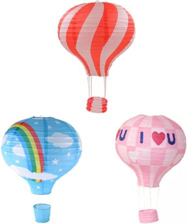 Rainbow Hot Air Balloon Ceiling Lamp - Colorful Shadow Lantern for School & Shopping Center Decoration - Buy Online on GoSupps.com