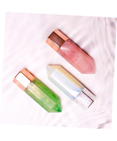 FRCOLOR 2 Pcs Mini Massage Essential Oil Roller Bottles & Facial Scraping Tool Pink Gemstone Perfume Sample Vials (9.35x5cm) - Perfect for International Shipping - Buy Online on GoSupps.com