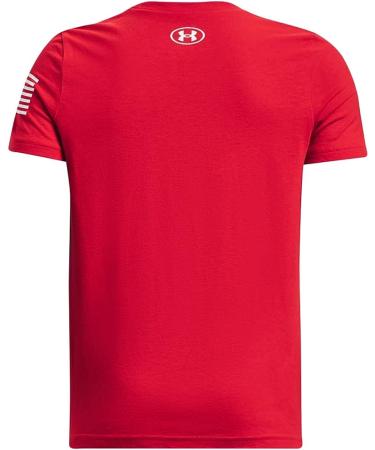 Under Armour Boys Freedom Logo T-Shirt (Red/White, X-Large) - Shop Now - Buy Online on GoSupps.com