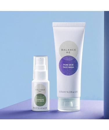 Balance Me Christmas Gift Set: Congested Skin Serum & Face Wash Combo - Vegan/Natural Skincare Set for Clearer, Calmer Skin - Buy Online on GoSupps.com