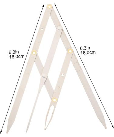 Beavorty 5 pcs Tool Steel Measure Mean Eyebrow Positioning Sliding Stainless Three-point 1 count (Pack of 1) Silverx5pcs - Buy Online on GoSupps.com