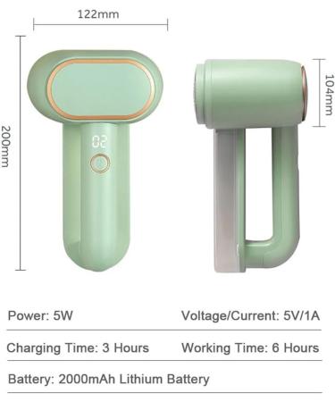 Electric Fabric Shaver & Lint Remover - Dual-Head 3 Speeds Rechargeable - Perfect for Clothes & Furniture - Buy Online on GoSupps.com