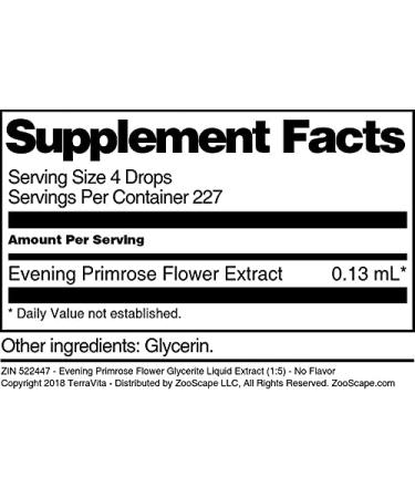 Evening Primrose Flower Glycerite Liquid Extract (1:5) - No Flavor (1 oz ZIN: 522447) - 3 Pack - Buy Online on GoSupps.com