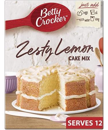 Betty Crocker | Zesty Lemon Cake Mix 425g | Lemon Flavour Cake Mix | Suitable for Vegetarians - Buy Online on GoSupps.com