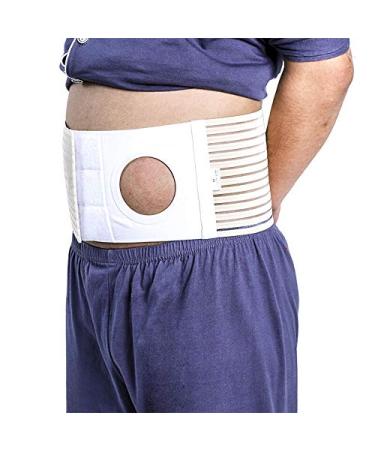 Ostomy Belt Colostomy Belt (Hole 3.14") Medical Stoma Support Ostomy Hernia Belt Ostomy Hernia Belt Stomach Truss Binder with Compression Support (L: 41.34''-45.28'') Large (Pack of 1)