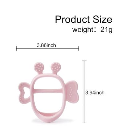 Bee Silicone Teething Toys 2-Pack - BPA Free Relief for Baby Boys and Girls - Buy Online on GoSupps.com