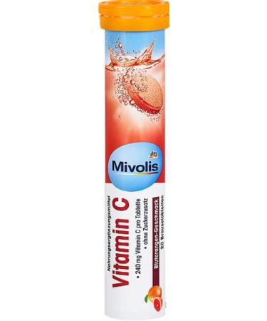 Mivolis Vitamin C Effervescent Tablets - 4 Packs x 20 pcs | Dietary Supplements from Germany - Buy Online on GoSupps.com