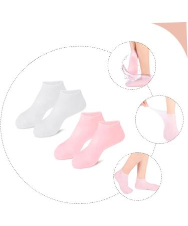 FOMIYES 4 Pairs Exfoliating Moisturizing Socks Cuticles Socks Heal Socks Cracked Heel Non Socks Lotion Hydrating Socks Foot Care Moisturizing Socks Miss Pedicure Cover Sebs - Buy Online on GoSupps.com