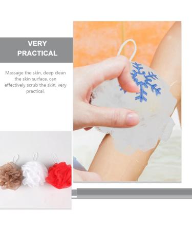 FRCOLOR 4pcs Christmas Bath Loofah Set - Santa Claus & Xmas Tree Pouf Shower Sponge for Kids | Exfoliating Body Scrubber - Buy Online on GoSupps.com