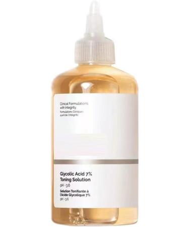 Glycolic Acid 7% Toning Resurfacing Solution Hydrating Toning Solution Skincare Hyaluronic Acid Serum Exfoliate Brighten Blemishes Acne and Rejuvenate Moisturize & Strengthen Your Skin 240ml