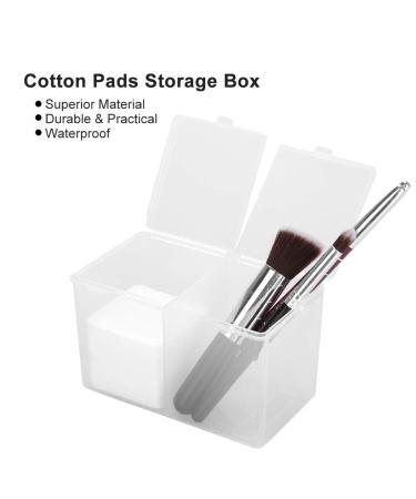 Cimenn 2 Grids Cotton Pads Container | Nail Polish & Glitter Powder Organizer Storage Box - Shop Internationally - Buy Online on GoSupps.com