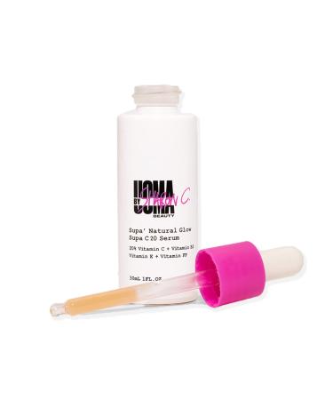 UOMA Vitamin C Serum by Sharon C. Supa Natural Glow (C20) Vitamin C Serum for Face with Hyaluronic Acid + Niacinamide + Vitamin E. Brightening Face Serum for Women & Men. Vegan Skin Care 30ml