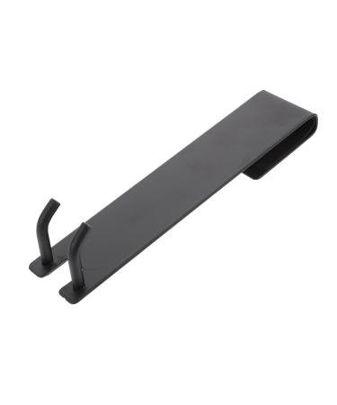 Artibetter Glass Punch Home Hooks Clothes for Frameless Hanger Hook Long Black The Stainless Double Door 18X4.2CM Black