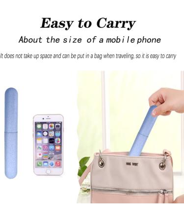 2 Pcs Toothbrush Case Toothbrush Travel Case Cover Portable Toothbrush Storage Case Sutiable for Home Travel Outdoor Camping Hiking Business Trip Beige and Blue - Buy Online on GoSupps.com