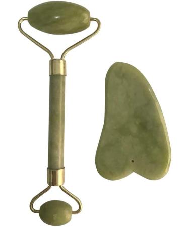 Jade Roller Gua Sha Facial Tools Set - Facial Face Neck Body Gua Sha Board Beauty Skin Care Face Roller Massager Muscle Relaxing Relieve Wrinkles(A) - Buy Online on GoSupps.com
