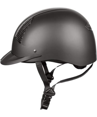 TuffRider Starter Horse Riding Safety Helmet | SEI Certified Schooling Head Gear for Equestrian Riders - Black Medium - Buy Online on GoSupps.com