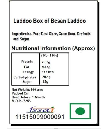 Ghasitaram Gifts Rakhi Gifts for Brothers Laddoo Box of Besan Laddoo with Pearl Beads Rakhi - Buy Online on GoSupps.com