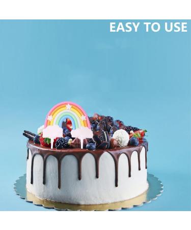Rainbow Cake Topper Soft Pottery Rainbow Cake Decorations Colorful Rainbow Cupecake Topper personalized Cake Topper Happy Birthday Cake Toppers Birthday Party Decorations Supplies(Multicolor) - Buy Online on GoSupps.com