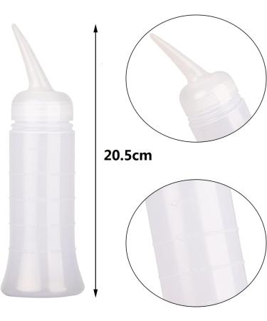 UNVOJL 2 Pack Applicator Bottle with Angle Tip Hair Dyeing Bottles Salon Hair Coloring Dyeing Bottle with Scale (Large) - Buy Online on GoSupps.com