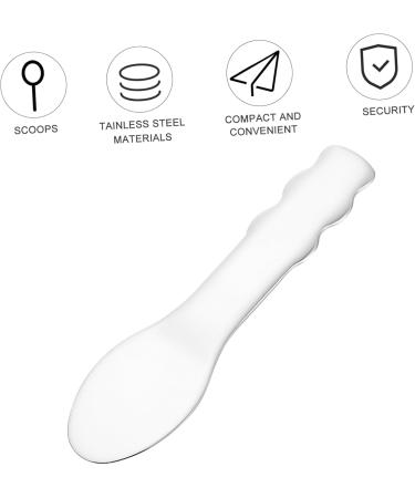 HAPINARY Stainless Steel Ointment Spoon Makeup Spatula Tool Skincare Tiny Spoons Cream Makeup Brush Beauty Tool for Cream Brush Clay Skincare Tools Silicone Spoon Baby Facial 6.5x2x0.2cm Silver - Buy Online on GoSupps.com