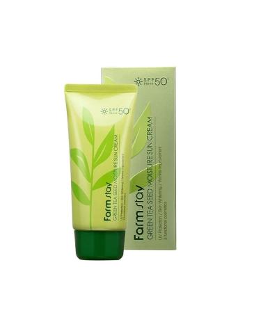 Farmstay Green Tea Seed Moisture Sun Cream SPF50+ 70g | PA+++ Protection - Buy Online on GoSupps.com