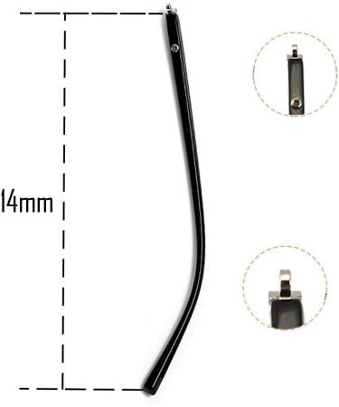Black Plastic Eyeglass Temple Arm Replacement - Fix Your Frames Easily | International Shipping Available - Buy Online on GoSupps.com