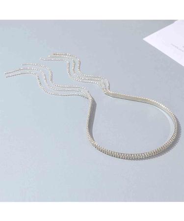 Bling Rhinestone Tassel Headband | Sparkling Crystal Hair Hoop for Women and Girls - Buy Online on GoSupps.com