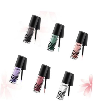 FOMIYES 6pcs Liquid Glitter Eyeshadow Sparkling Liquid Eyeliner Eye Shadow Shiny Flash Liquid Eyeshadow - Buy Online on GoSupps.com